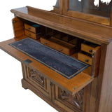 Edwardian Solid Walnut Secretaire