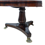 6-Seater Round Victorian Rosewood Dining Table