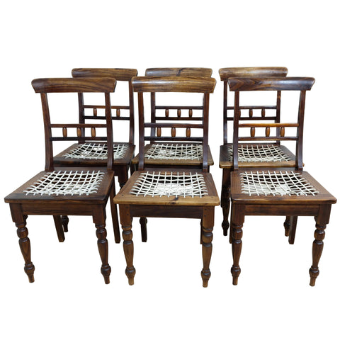 6x Blackwood & Riempie Bar-Back Chairs for sale in cape town. Furniture store.