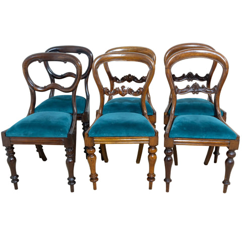 6x Victorian Mahogany Bustleback Chairs for sale in cape town. Furniture store. Kists available too.