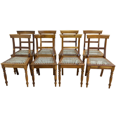 8x Blackwood & Riempie Bar-Back Chairs for sale in cape town. Furniture dealer.