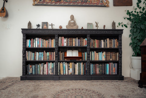 Antique German Gothic Style Carved Oak Bookshelf for sale in cape town. Secondhand furniture. Furniture shop.