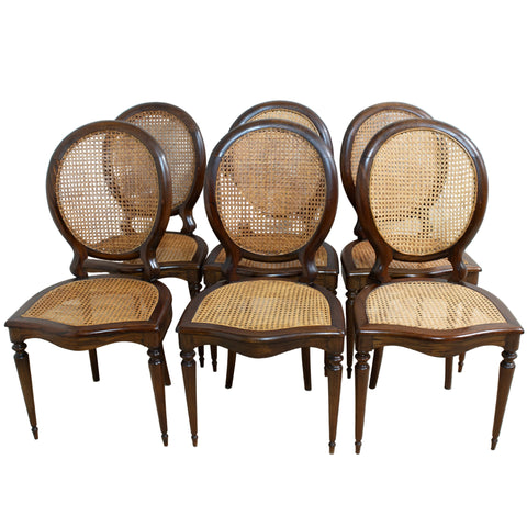 Antique Mahogany & Cane Dining Chairs for sale in cape town. Furniture store.