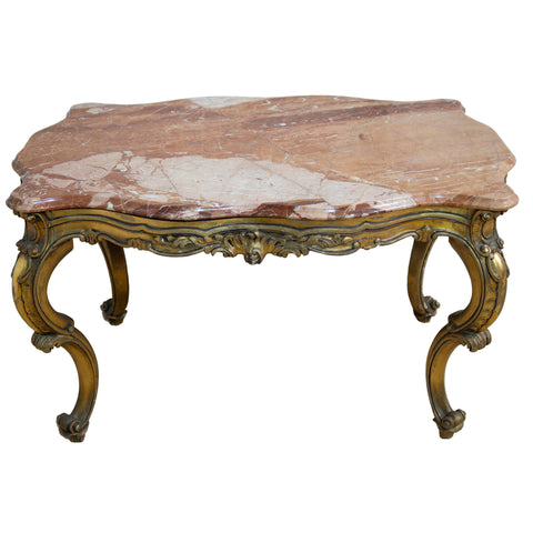 Ornate Italian Wooden Gilt & Marble Top Coffee Table for sale in cape town. Furniture store.