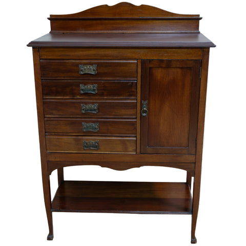 Art Nouveau Solid Mahogany Music Cabinet for sale in cape town. Furniture store.