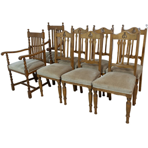Edwardian Oak Dining Chairs for sale in cape town. Secondhand furniture.