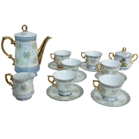 English Bone China Tea Set. Antique dealer.