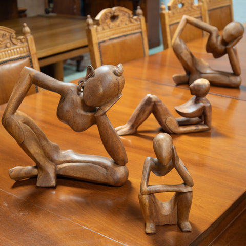 Hand Carved Abstract Thinker Statues