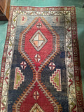 Geometric Shapes Red & Blue Carpet 315 Cm x 110 CM