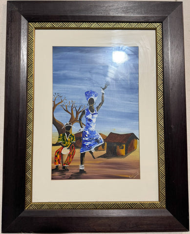 African Dancing Lady Original Painting