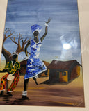 African Dancing Lady Original Painting