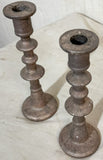 Vintage Heavy Iron Candlestick Holders
