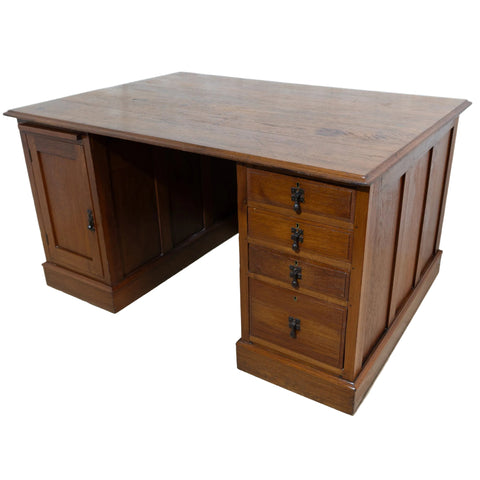Large Solid Burmese Teak Desk for sale in cape town. Furniture store. 