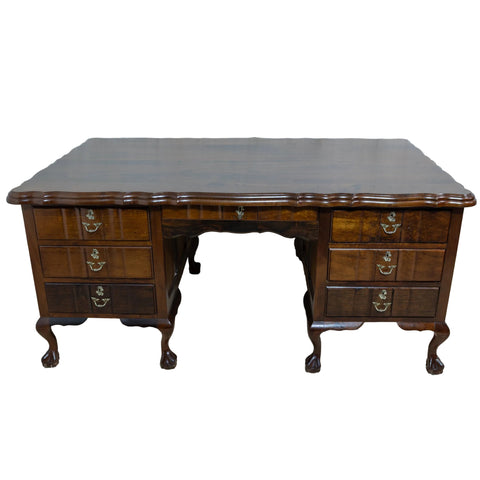 Large Solid Imbuia Executive Desk in cape town. Secondhand furniture. Furniture shop.
