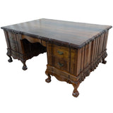 Large Solid Imbuia Partners Desk for sale in cape town. Furniture store. Furniture shop.