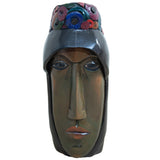 Large Wooden Female Head Statue