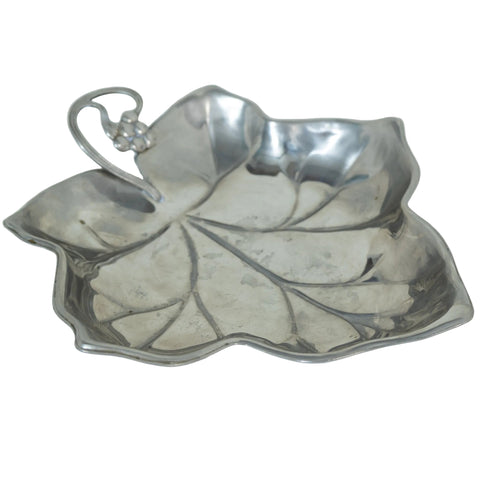 Leaf Shaped Silver Plated Entree Dish