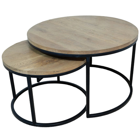Manhattan Nested Oak Coffee Table for sale in cape town. Furniture dealer. Mid-century furniture available too.