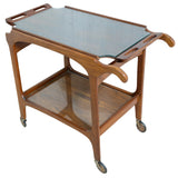 Mid-Century Kiaat Wood Tea Trolley / Dinner Wagon