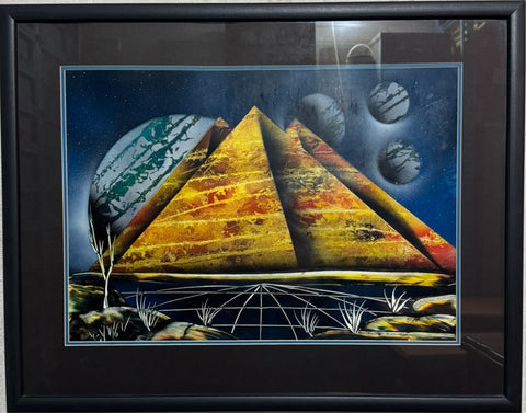 Original Space Pyramids Artwork for sale in cape town.