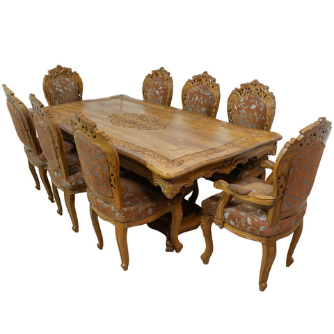 Ornate 8-Seater Cherrywood Dining Table & Chairs for sale in cape town. Furniture store. Secondhand furniturel
