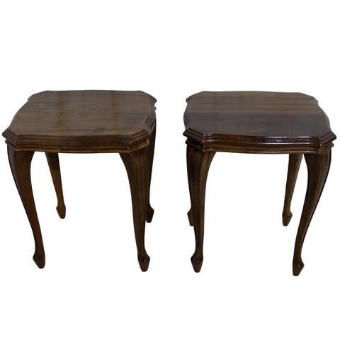 Pair Imbuia Side Tables