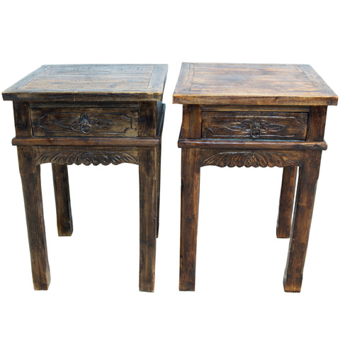 Pair of Antique Wooden Balinese Pedestal Tables for sale in cape town. Furniture store. kists available too.