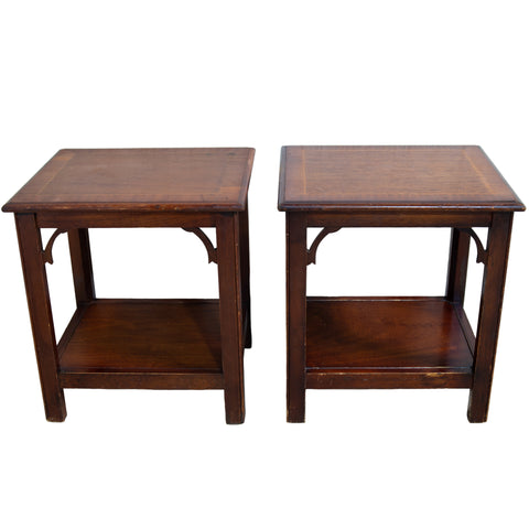 Pair of Mahogany 2-Tier Side Tables for sale in cape town. Furniture dealer.