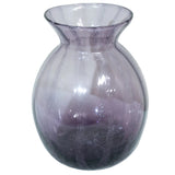 Rounded Purple Glass Vase