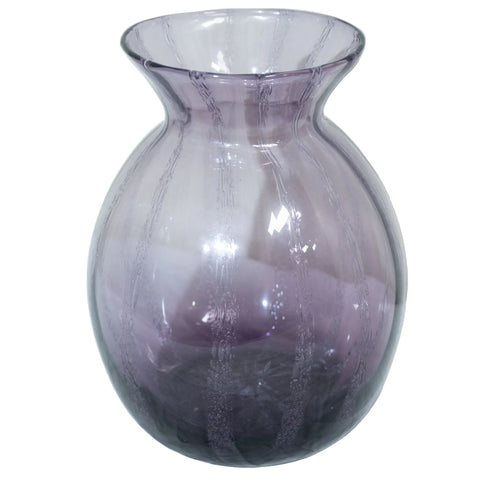 Rounded Purple Glass Vase