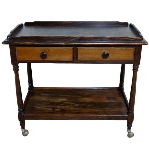 Solid Blackwood 2 Drawer Dinner Wagon for sale in cape town. Furniture store.