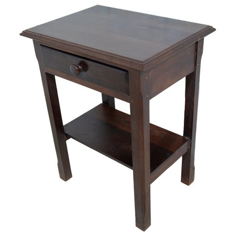 Solid Imbuia 2-Tier Tall Side Table for sale in cape town. Retro furniture available too.