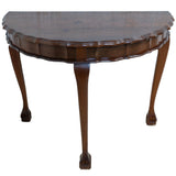 Solid Imbuia Half Moon Table for sale in cape town. Furniture store. Furniture dealer.
