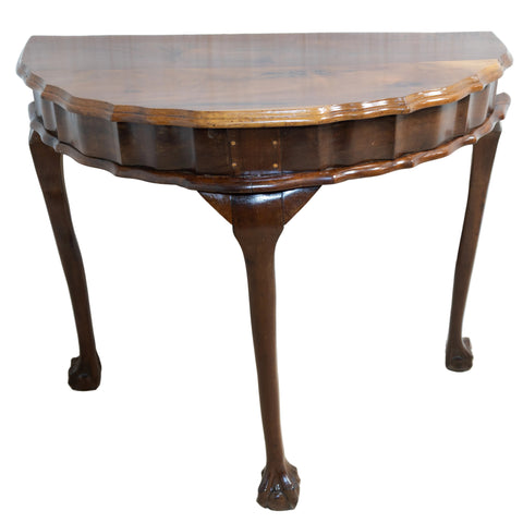 Solid Imbuia Half Moon Table