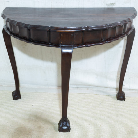 Imbuia half moon table for sale in cape town. Furniture store.