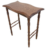 Tall Oak Side Table for sale in cape town. Furniture store. Secondhand furniture.