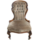 Victorian Mahogany Buttonback Nursing Chair