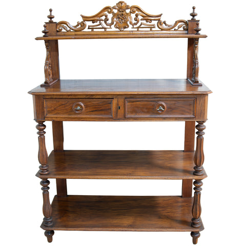 Victorian Walnut 4-Tier Dumbwaiter