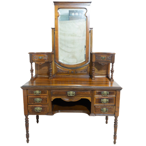 Victorian walnut dressing table for sale in cape town. second hand furniture dealer that sells mid century furniture as well as other furniture.