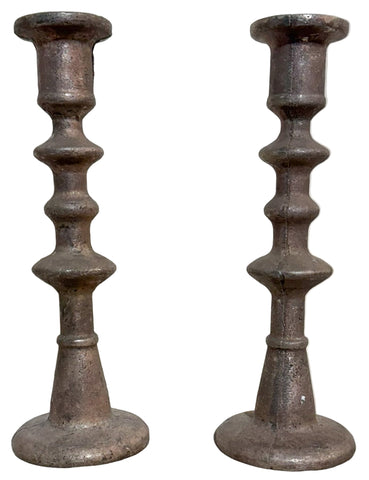 Vintage Heavy Iron Candlestick Holders for slae in cape town. Collectables.