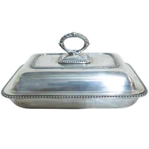 Vintage Silver Plated Rectangle Entree Dish for sale in cape town. Furniture dealer.